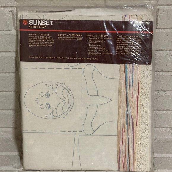 Vintage Sunset Stitchery Bride Doll Kit GRACE 1985 - Picture 4 of 4